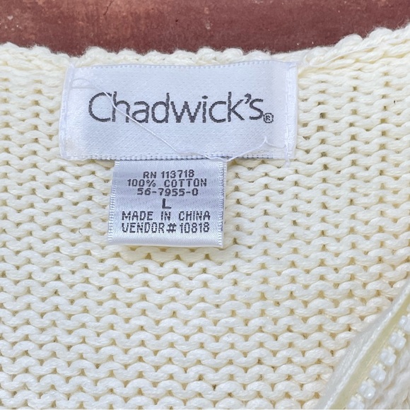 Chadwick’s Zip Front Hoodie Sweater Size L - Picture 4 of 5